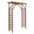  US Direct  7ft Garden Arches Beautiful Practical Easy Installation Garden Arches For Outdoor Party Backyard Decoration dark brown