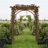  US Direct  7ft Garden Arches Beautiful Practical Easy Installation Garden Arches For Outdoor Party Backyard Decoration dark brown