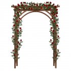 [US Direct] 7ft Garden Arches Beautiful Practical Easy Installation Garden Arches For Outdoor Party Backyard Decoration dark brown