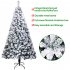  US Direct  7ft Pvc Flocking Christmas Tree 1300 Branches Spread Out Tree Realistic Easy Setup For Home Office Party Holiday Decoration As shown