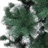  US Direct  7ft Snow Flocked Christmas Tree 870 Branches Holiday Decoration With Metal Stand green