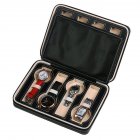 US 8-digit <span style='color:#F7840C'>Watch</span> Organizer Black Velvet Interior Travel Home Convenient <span style='color:#F7840C'>Watch</span> Storage Box black