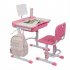  US Direct  80cm Lifting Desktop Can Tilt Children Learning Table Chair  with Reading Frame Without Lamp  blue green