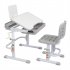  US Direct  80cm Lifting Desktop Can Tilt Children Learning Table Chair  with Reading Frame Without Lamp  blue green