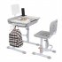  US Direct  80cm Lifting Desktop Can Tilt Children Learning Table Chair  with Reading Frame Without Lamp  blue green