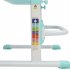  US Direct  80cm Lifting Desktop Can Tilt Children Learning Table Chair  with Reading Frame Without Lamp  blue green