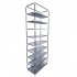  US Direct  9 Tiers Shoe  Rack With Dustproof Cover Closet Shoe Storage Cabinet Organizer gray