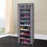  US Direct  9 Tiers Shoe  Rack With Dustproof Cover Closet Shoe Storage Cabinet Organizer gray