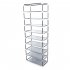  US Direct  9 Tiers Shoe Storage Cabinet Shoe  Rack With Dustproof Cover Closet Organizer gray
