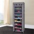  US Direct  9 Tiers Shoe Storage Cabinet Shoe  Rack With Dustproof Cover Closet Organizer gray