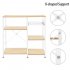  US Direct  90 40 84cm Floor standing 4 layer Microwave Oven  Rack With Pull out Basket X Cross Piece On The Back White maple