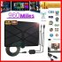  US Direct  960 Miles TV Aerial Indoor Amplified Digital HDTV Antenna with 4K UHD 1080P DVB T Freeview TV for Life Local Channels Broadcast As shown