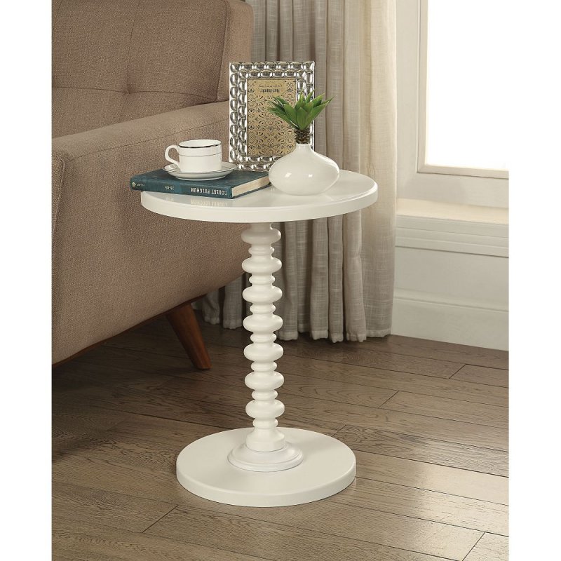 US ACME Acton Side Table in White 82796