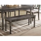 [US Direct] ACME Claudia II Bench in Weathered Gray 71883
