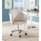 [US Direct] ACME Cosgair Office Chair in Champagne Velvet & Chrome 92506