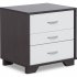 US Direct  ACME Eloy Night Table in White   Black 97342