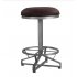  US Direct  ACME Evangeline Counter Height Stool  Rustic Brown Fabric   Black Finish 73902