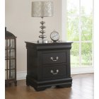 [US Direct] ACME Louis Philippe Nightstand in Black 23733