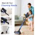  US Direct  APOSEN Cordless Vacuum Cleaner  24KPa Powerful Suction 250W Brushless Motor 4 in 1 Stick Vacuum for Home Hard Floor Carpet Car Pet H250 Blue