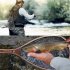  US Direct  Achicoo Fly Fishing Landing Net Trout Bass Rubber Catch and Release Fish Net Wooden Handle Frame Fishing Net