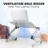  US Direct  Adjustable Folding Laptop Desk Stand With Ventilation Holes Multi functional Bookshelf Holder Writing Desk silver 1
