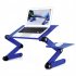  US Direct  Adjustable Folding Laptop Desk Stand With Ventilation Holes Multi functional Bookshelf Holder Writing Desk blue 1