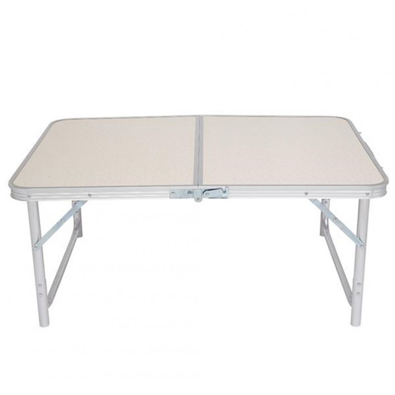 US Aluminum Alloy Folding Table in Home Use White Foldable Table 90 x 60 x 70cm white