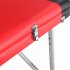  US Direct  Aluminum Tube Folding Spa Body Beauty Bed Portable Massage Table Bed Red and black