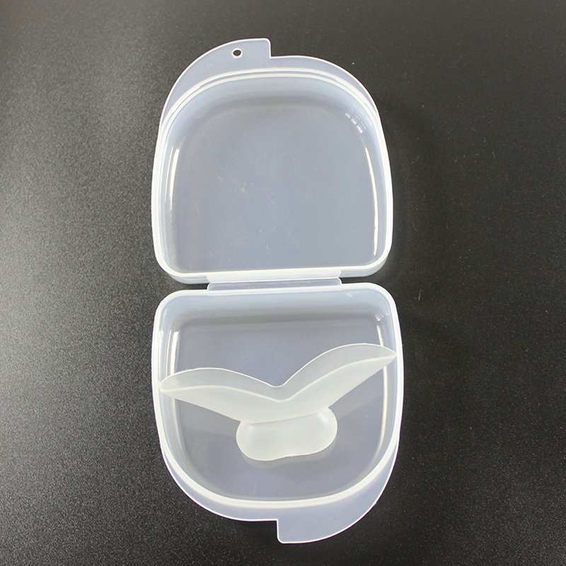 US Anti Snoring Tongue Sleeve Snore Stopper Device Sleep Apnea Aid with Storage Box  Transparent