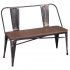  US Direct  Antique Style Dining Set  Table Bench  Distressed Black
