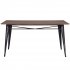  US Direct  Antique Style Dining Set  Table Bench  Distressed Black