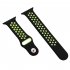  US Direct  Apple Watch Band 42mm Soft Silicone Quick Release Replacement Strap for Apple iWatch Series 1 Series 2 Black and Green