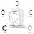  US Direct  Apple Watch Band 38mm Soft Silicone Quick Release Replacement Strap for Apple iWatch Series 1 Series 2 Silver And Fluorescent White