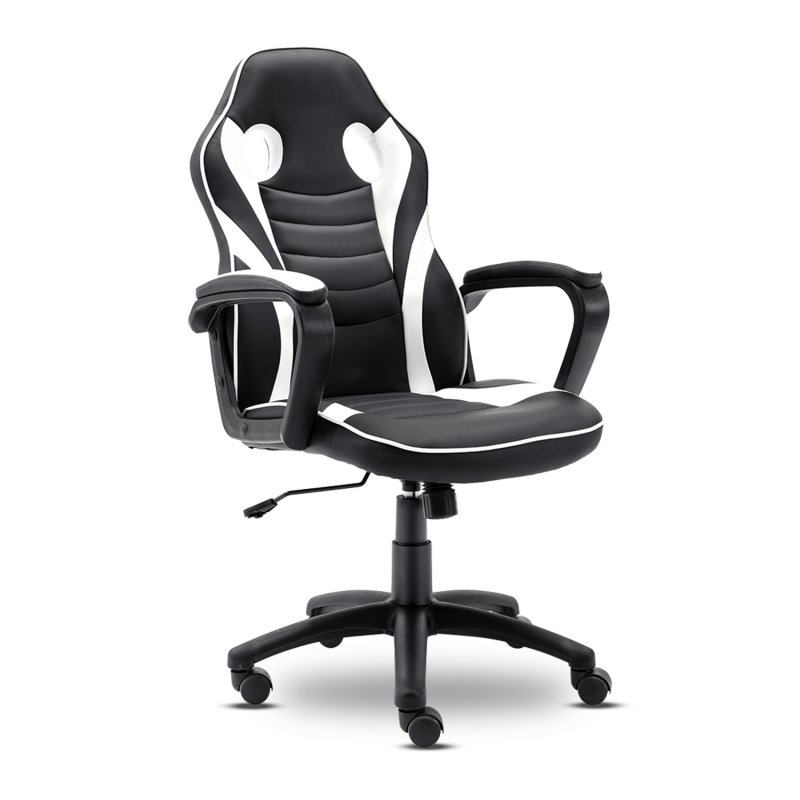 US Art Life Gaming Chair-Ergonomic Leather Recliner Racing Computer Chair-High Back Adjustable Swivel Executive office Desk Chair-E-Sport Video Game Chair with Lumbar Support (White)