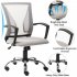  US Direct  Art Life Mid Back Office Chair Ergonomic Home Desk Chair with Lumbar Support Mordern Mesh Computer Chair Adjustable Rolling Swivel Chair  Black Red 