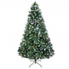 [US Direct] Artificial Christmas Tree 7ft 1350 Branches Flocking For Indoor Outdoor Holiday Decoration green