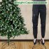  US Direct  Artificial Christmas Tree 7ft 1350 Branches Flocking For Indoor Outdoor Holiday Decoration green