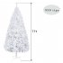  US Direct  Artificial Christmas  Tree 7ft With 950 Branches Flocking For Indoor Outdoor Holiday Decoration White