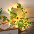  US Direct  Artificial Sunflower Led String Light for Home Wedding Party Bedroom Decor