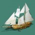  US Direct  Assembling  Model Harvey Wooden Ship Diy Sailboat Assembly  Model White box