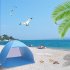  US Direct  Automatic Opening Camping  Tent Beach Shelter Sunscreen Tent For Outdoor Fishing Activities Blue