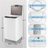 US Direct  Automatic  Washing  Machine 8 Lbs Load Capacity Portable Washer With 10 Washing Programs white