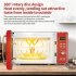  US Direct  B20uxp52 120v 700w 20l 0 7cu ft Retro Microwave  Oven With Golden Handle Cold Rolled Plate Display Screen red