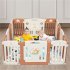  US Direct  Baby  Care Funzone Play  Pen Safety Fence For Child Including 12 Small Panels 1 Door Panel 1 Game Panel Chocolate color
