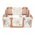  US Direct  Baby Care Funzone Play  Pen Safety Fence For Child Including 12 Small Panels 1 Door Panel 1 Game Panel Chocolate color