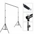  US Direct  Backdrop Stand Set Background Cloth Frame Support System Kit With Suitcase For Photography Photo Video Studio black