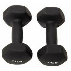 [US Direct] BalanceFrom Colored Neoprene Coated Dumbbell Set with Stand DB-5812 53*28*20