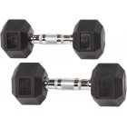 [US Direct] BalanceFrom Rubber Encased Hex Dumbbell Single DB15S