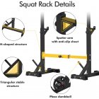 [US Direct] BangTong&Li Pair of Squat Rack Stand Barbell Free Press Bench Home Gym Dumbbell Racks Stands Adjustable 98*30*12