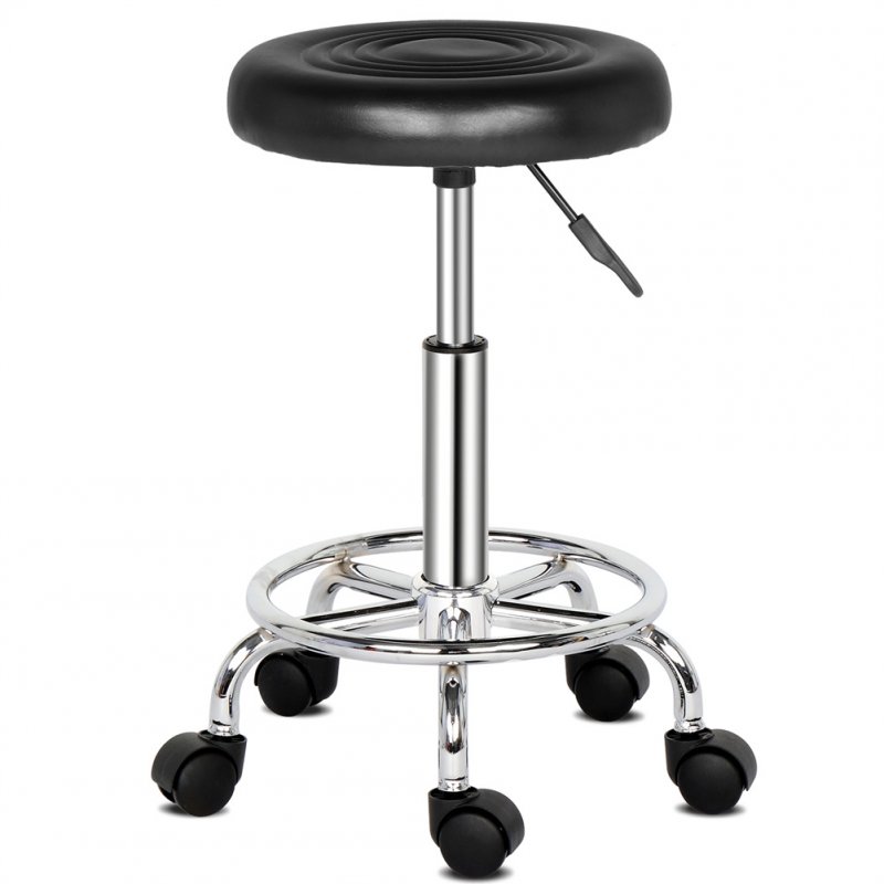 US Bar Stool with 5 Casters 360 Degree Rotation Soft Round Stool